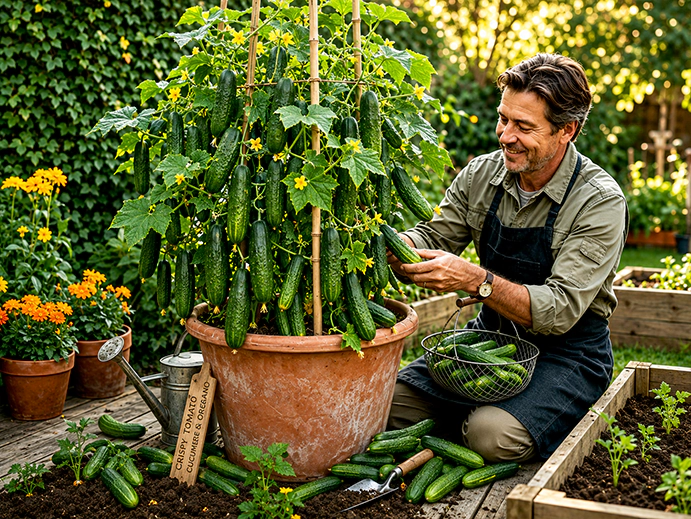 How to Grow Organic Cucumbers in Pots and Small Yards