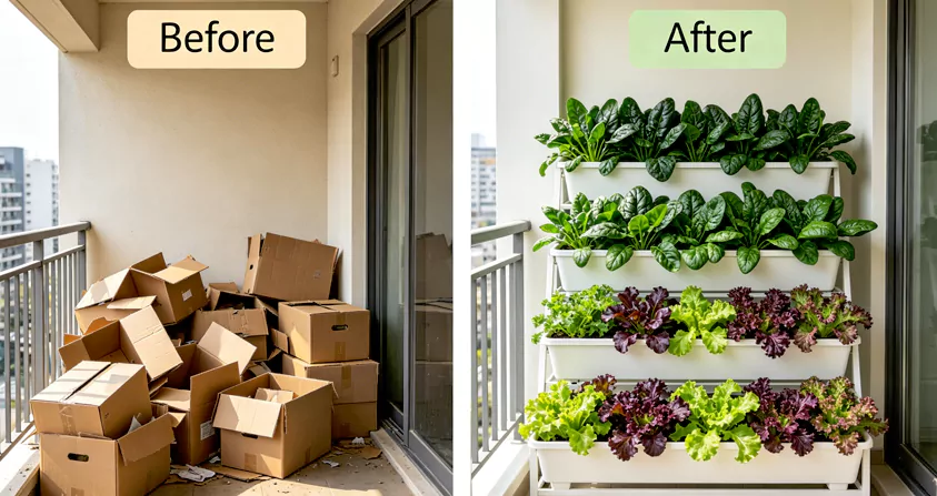 easy balcony vegetables video tutorial2