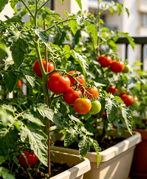 healthy balcony tomato plants