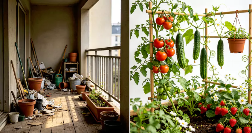 Space-Saving Balcony Vegetables Video Tutorial for Small Spaces