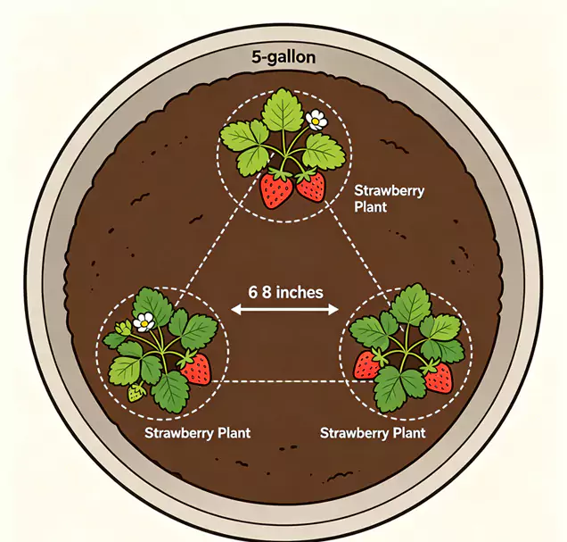 how many strawberry plants per container