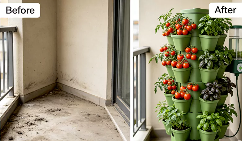 low maintenance balcony vegetables video tutorial