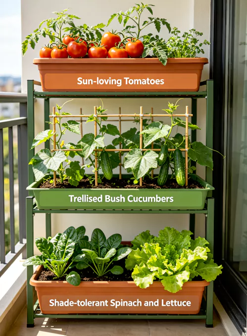 what vegetables can be grown on a balcony