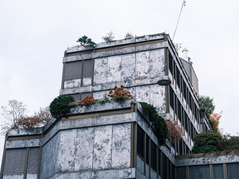 Vertical patio vegetable garden setup using modular planters on a commercial rooftop